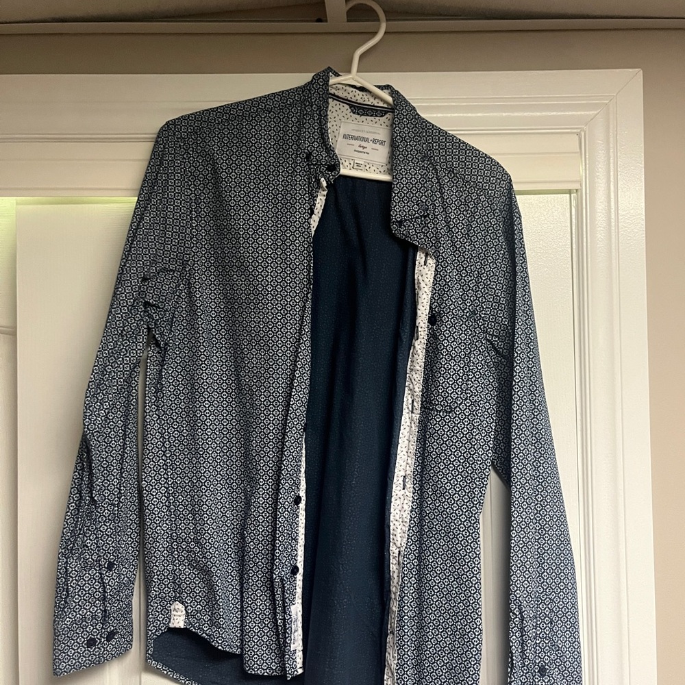 Men's Blue Patterned Jacket